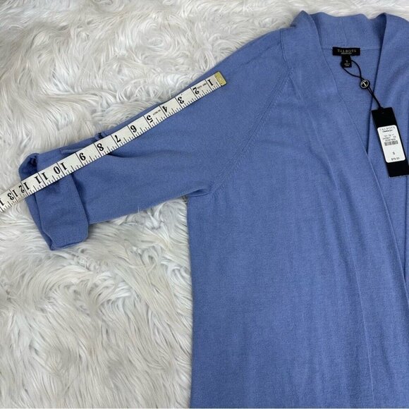 Talbots Women’s NWT Blue Y2K Mid-Length Open Front Cardigan Sweater Small/C37 - Picture 10 of 10